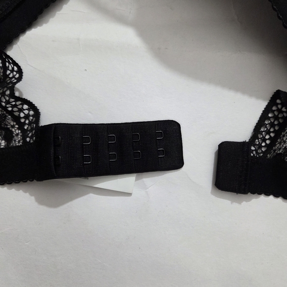 NWT Knix Knixy Lace Deep V Bralette Bra Black Wire Free Size XXL - Picture 8 of 12